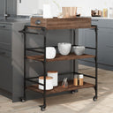 vidaXL Kitchen Trolley 81.5x41x92.5 cm Engineered Wood Sonoma Oak