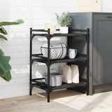 vidaXL Kitchen Trolley 50x35x75.5 cm Engineered Wood Black