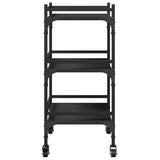 vidaXL Kitchen Trolley 50x35x75.5 cm Engineered Wood Black