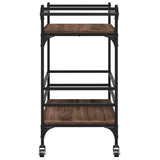 vidaXL Keukentrolley 82x40x78,5 cm bewerkt hout zwart