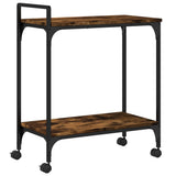 vidaXL Keukentrolley 60,5x31x72,5 cm bewerkt hout zwart