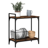 vidaXL Keukentrolley 60,5x31x72,5 cm bewerkt hout zwart