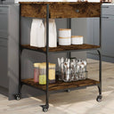 vidaXL Kitchen Trolley 60x48x89.5 cm Engineered Wood Black