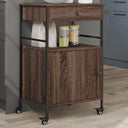 vidaXL Keukentrolley 56x43x89,5 cm bewerkt hout zwart