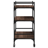 vidaXL Keukentrolley 65x40x86,5 cm bewerkt hout zwart