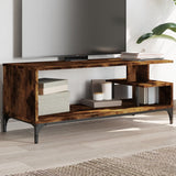 vidaXL TV Cabinet 102x40x41 cm Engineered Wood and Powder-Coated Steel Black