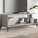 vidaXL TV Cabinet 102x40x41 cm Engineered Wood and Powder-Coated Steel Black