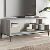 vidaXL TV Cabinet 102x40x41 cm Engineered Wood and Powder-Coated Steel Black