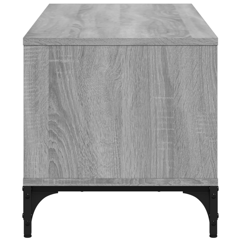 vidaXL TV Cabinet 102x40x41 cm Engineered Wood and Powder-Coated Steel Black