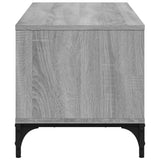 vidaXL TV Cabinet 102x40x41 cm Engineered Wood and Powder-Coated Steel Black