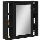 vidaXL Badkamerspiegelkast 60x16x60 cm bewerkt hout zwart