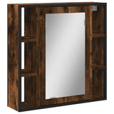 vidaXL Badkamerspiegelkast 60x16x60 cm bewerkt hout zwart