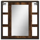 vidaXL Badkamerspiegelkast 60x16x60 cm bewerkt hout zwart