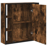 vidaXL Badkamerspiegelkast 60x16x60 cm bewerkt hout zwart