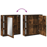 vidaXL Badkamerspiegelkast 60x16x60 cm bewerkt hout zwart