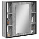 vidaXL Badkamerspiegelkast 60x16x60 cm bewerkt hout zwart