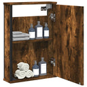 vidaXL Badkamerspiegelkast 42x12x60 cm bewerkt hout zwart