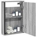 vidaXL Badkamerspiegelkast 42x12x60 cm bewerkt hout zwart