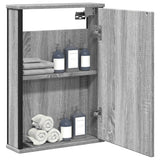 vidaXL Badkamerspiegelkast 42x12x60 cm bewerkt hout zwart