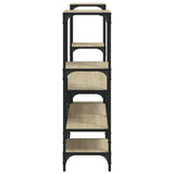 vidaXL Tv-meubel 206,5x28,5x95 cm bewerkt hout zwart