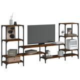 vidaXL Tv-meubel 206,5x28,5x95 cm bewerkt hout zwart