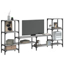 vidaXL Tv-meubel 206,5x28,5x95 cm bewerkt hout zwart