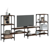 vidaXL Tv-meubel 206,5x28,5x95 cm bewerkt hout zwart