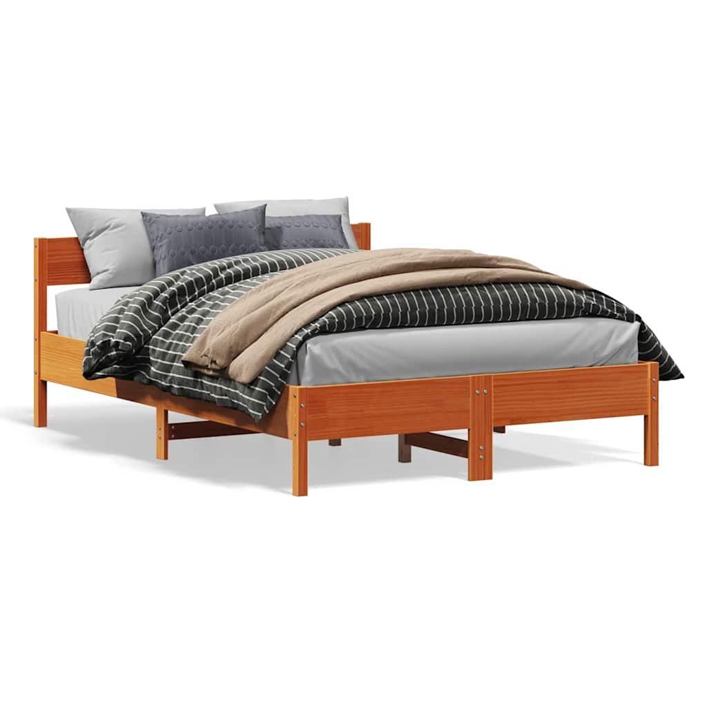 vidaXL Bedframe zonder matras massief grenenhout 200x200 cm