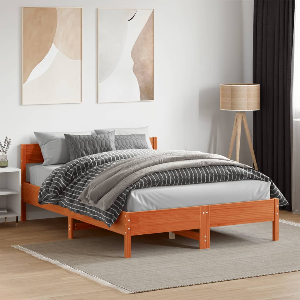 vidaXL Bedframe zonder matras massief grenenhout 200x200 cm
