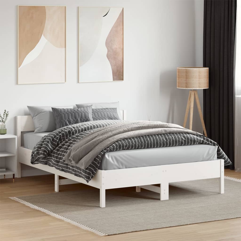 vidaXL Bedframe zonder matras massief grenenhout 200x200 cm