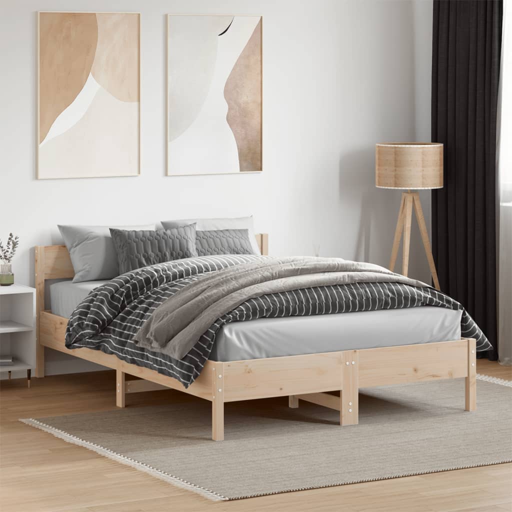 vidaXL Bedframe zonder matras massief grenenhout 200x200 cm