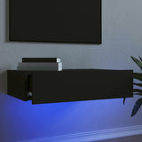 vidaXL TV Cabinet with LED Lights 120x35x15.5 cm White
