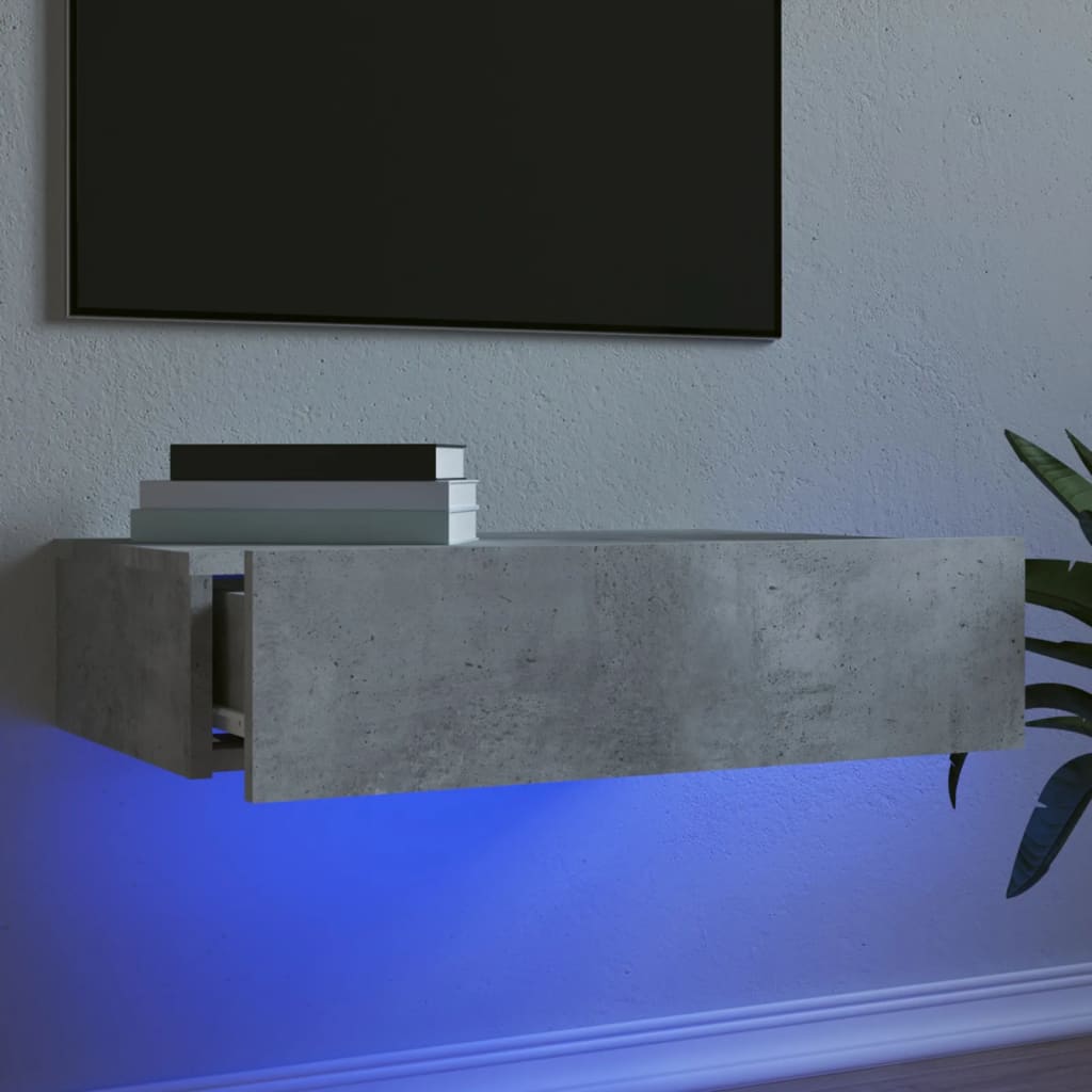 vidaXL TV Cabinet with LED Lights 120x35x15.5 cm White