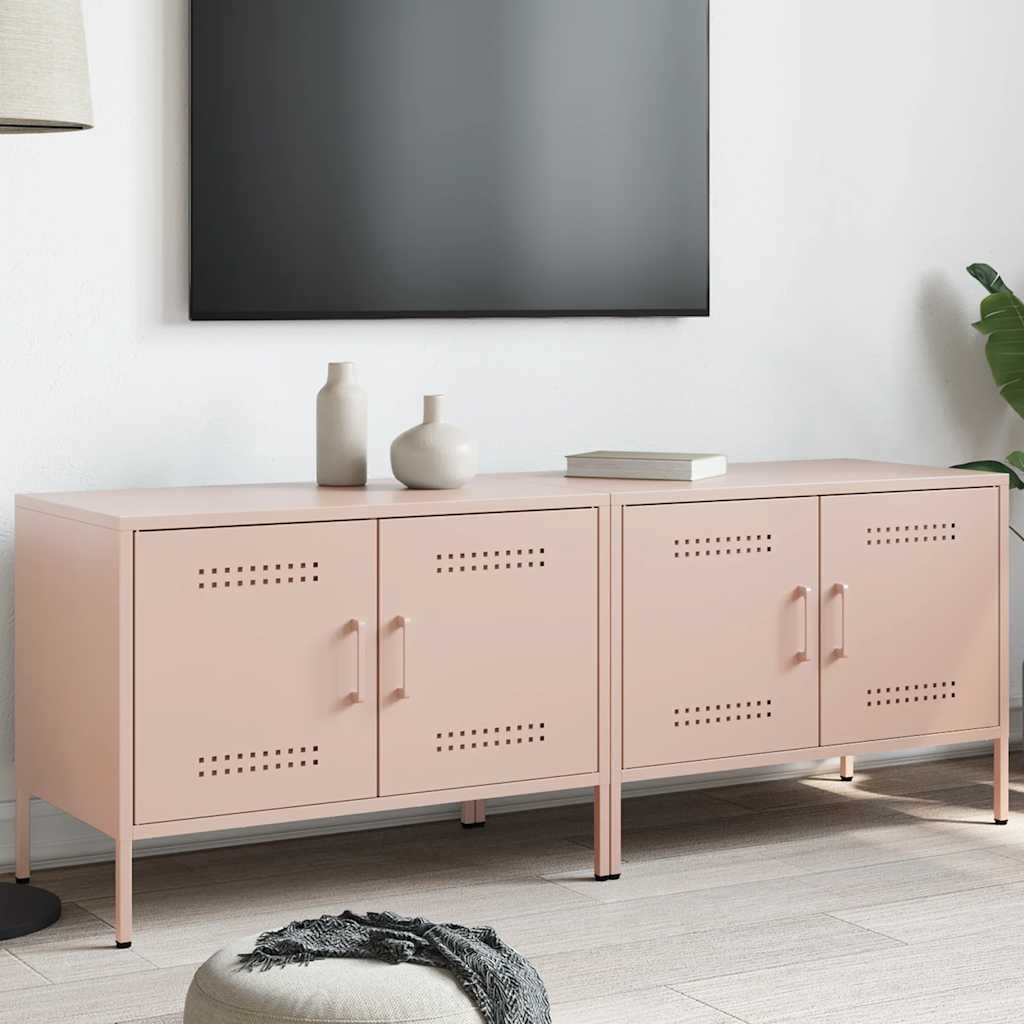 vidaXL Tv-meubelen 2 st 68x39x50,5 cm staal zwart