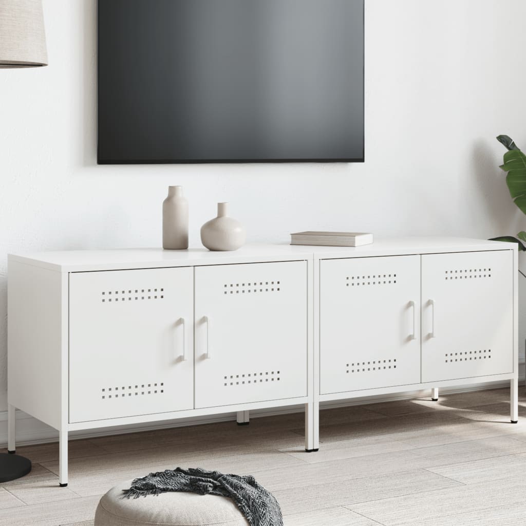 vidaXL Tv-meubelen 2 st 68x39x50,5 cm staal zwart