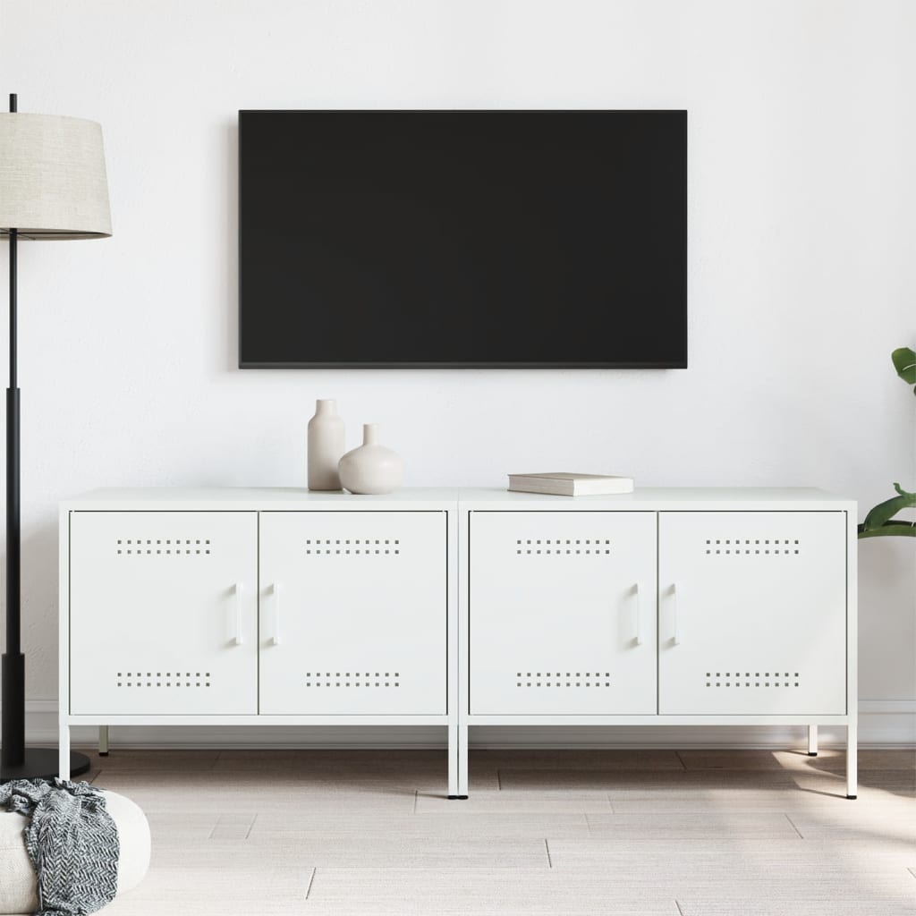 vidaXL Tv-meubelen 2 st 68x39x50,5 cm staal zwart