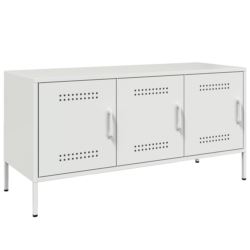 vidaXL Tv-meubel 100,5x39x50,5 cm staal zwart