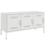 vidaXL Tv-meubel 100,5x39x50,5 cm staal zwart