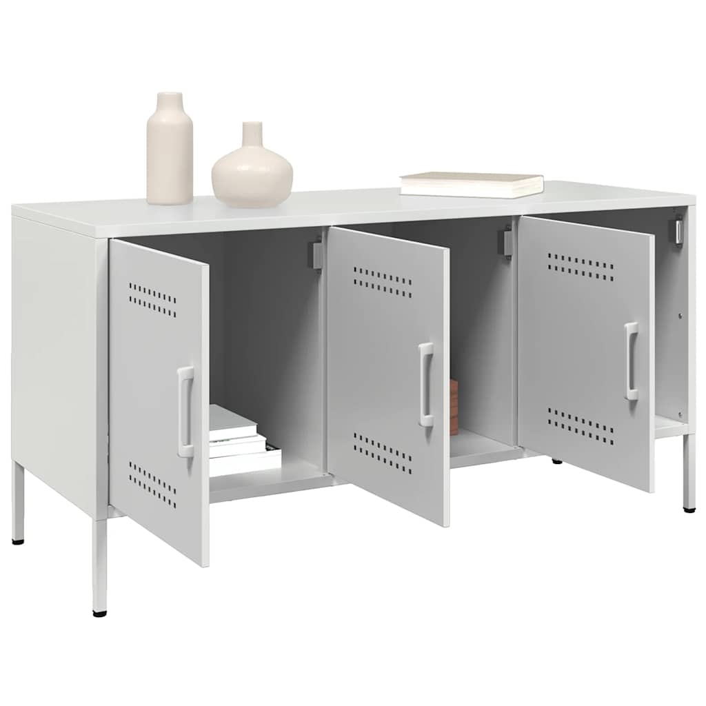 vidaXL Tv-meubel 100,5x39x50,5 cm staal zwart