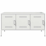 vidaXL Tv-meubel 100,5x39x50,5 cm staal zwart