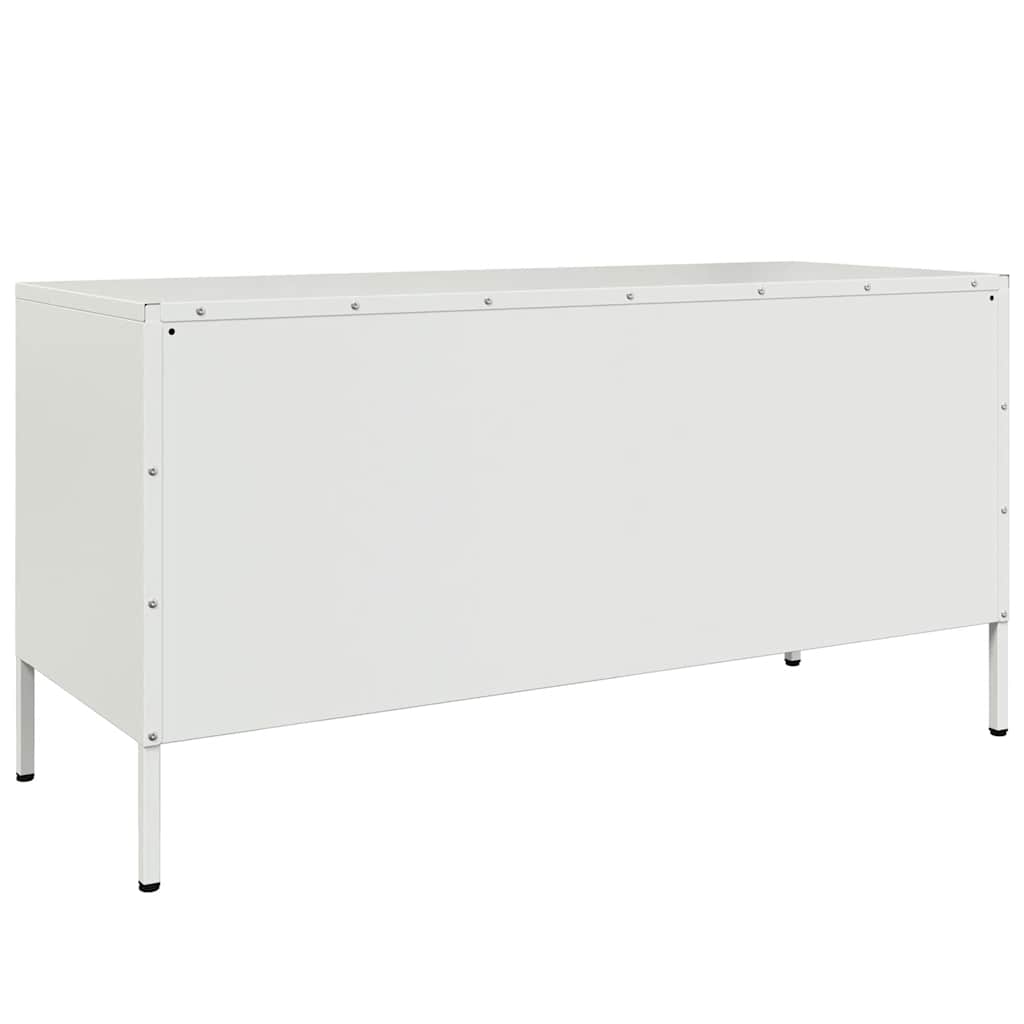 vidaXL Tv-meubel 100,5x39x50,5 cm staal zwart