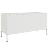 vidaXL Tv-meubel 100,5x39x50,5 cm staal zwart