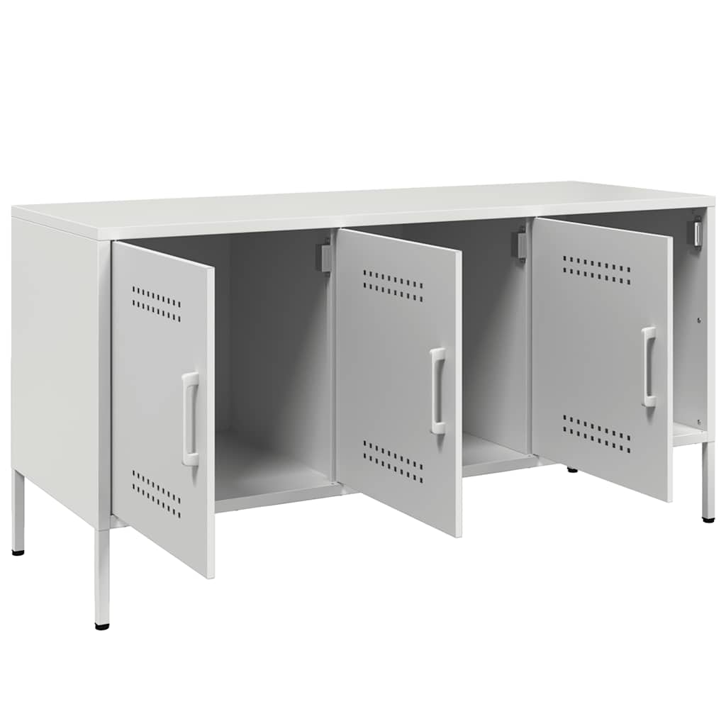 vidaXL Tv-meubel 100,5x39x50,5 cm staal zwart
