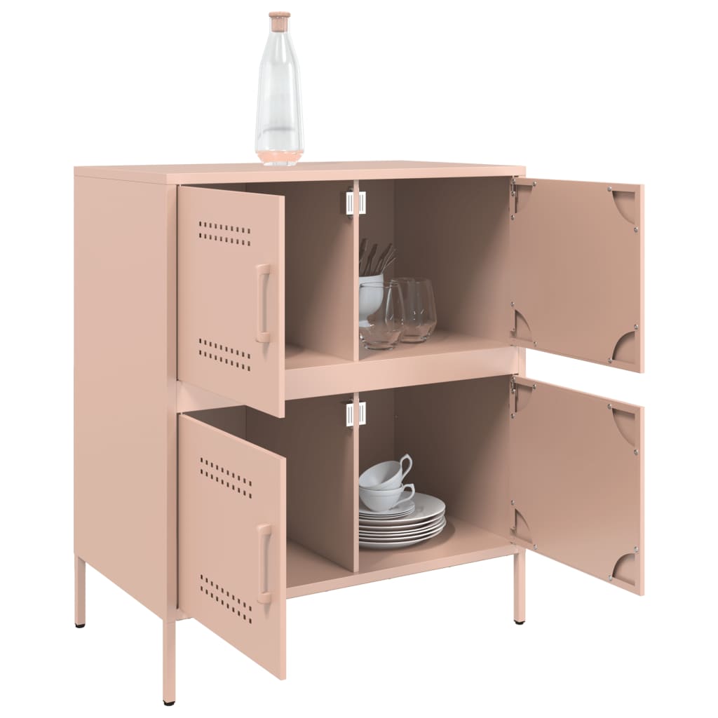 vidaXL Sideboard 68x39x79 cm steel black