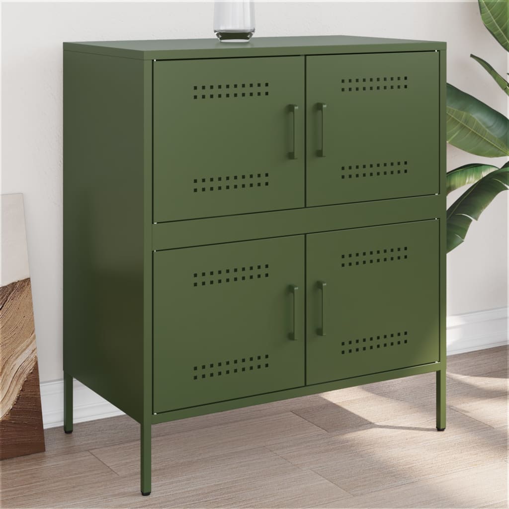 vidaXL Sideboard 68x39x79 cm steel black
