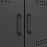 vidaXL Hoge kast 68x39x113 cm staal zwart