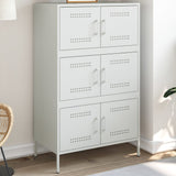 vidaXL Hoge kast 68x39x113 cm staal zwart