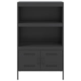 vidaXL Hoge kast 68x39x113 cm staal zwart