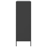 vidaXL Hoge kast 68x39x113 cm staal zwart