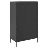 vidaXL Hoge kast 68x39x113 cm staal zwart